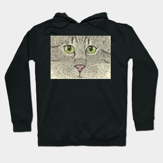 cat face Hoodie by SamsArtworks